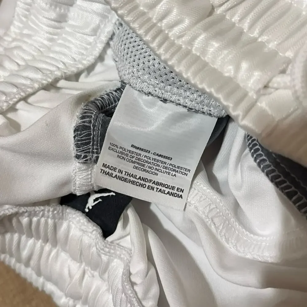 2010 Air Jordan Sport Cut Silky Dazzle Vintage Baggy White Grey Shiny Shorts